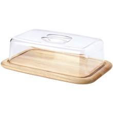 Continenta C3072 - Kitchen cutting board with a cover 38,5x25,5 cm rubber fig