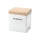 Continenta C3912 - Ceramic food box with a lid 10x10x12,5cm rubber fig