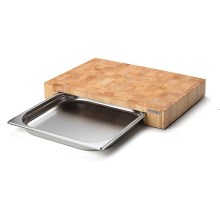 Continenta C4027 - Kitchen cutting board with bowl 48x32,5 cm rubber fig