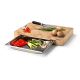 Continenta C4027 - Kitchen cutting board with bowl 48x32,5 cm rubber fig