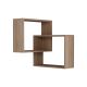 Corner wall shelf RING 68x68 cm brown