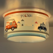 Dalber 60616 - Children's ceiling light POLICE 2xE27/60W/230V