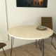 Dining table SANDALF 75x90 cm beige/black