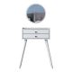 Dressing table RANI 75x85,8 cm + wall mirror d. 40 cm white