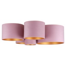 Duolla - Ceiling light ROLLER PENTO 5xE27/60W/230V pink