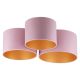 Duolla - Ceiling light ROLLER TRIO 3xE27/60W/230V pink