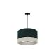 Duolla - Chandelier on a string DOUBLE 1xE27/15W/230V green/grey