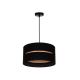 Duolla - Chandelier on a string DUO 1xE27/15W/230V black/rattan