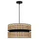 Duolla - Chandelier on a string DUO 1xE27/15W/230V rattan/black