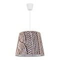 Duolla - Chandelier on a string POP 1xE27/40W/230V wave brown
