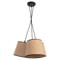 Duolla - Chandelier on a string ROSSA 3xE27/15W/230V brown/black
