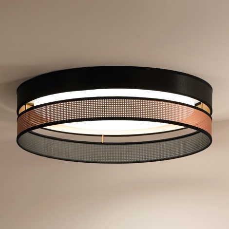 Duolla - LED Ceiling light ROLLER DUO SHINY LED/24W/230V black/copper