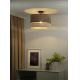 Duolla - Surface-mounted chandelier DOUBLE 1xE27/15W/230V brown/grey