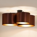 Duolla - Surface-mounted chandelier ROLLER TRIO SHINY 3xE27/15W/230V copper/gold