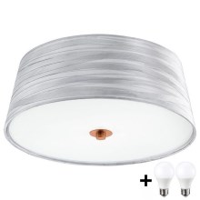 Eglo 32111- LED Ceiling light FONSEA 1 2xE27/9W/230V silver/copper