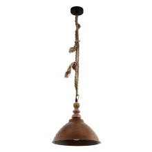 Eglo 33026 - Chandelier on a string RIDDLECOMBE 1xE27/60W/230V brown patina