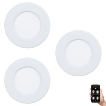 Eglo 33217 - SET 3xLED RGBW Dimmable recessed light FUEVA LED/3W/230V