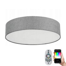Eglo 33772 - LED RGBW Dimmable ceiling light ROMAO-C LED/33W/230V grey + remote control
