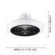 Eglo - LED Dimmable ceiling fan LED/25,5W/230V white/black + remote control