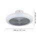 Eglo - LED Dimmable ceiling fan LED/25,5W/230V grey + remote control