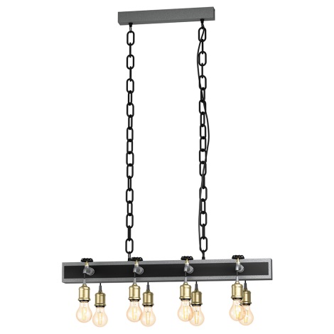 Eglo 49099 - Chandelier on a chain GOLDCLIFF 8xE27/60W/230V