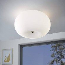 Eglo 75353 - RGBW Dimmable ceiling light OPTICA-C 2xE27/7,5W/230V + remote control