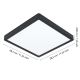 Eglo - LED Bathroom ceiling light LED/20,5W/230V IP44 black