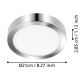 Eglo - LED Bathroom ceiling light LED/17W/230V IP44 chrome