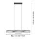 Eglo - LED RGBW Dimmable chandelier on a string 3xLED/7,5W/230V 2700-6500K grey