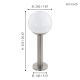 Eglo - LED Dimmable outdoor lamp NISIA-C 1xE27/9W/230V 525 mm IP44