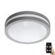 Eglo - LED Dimmable bathroom ceiling light LOCANA-C LED/14W grey IP44
