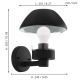 Eglo 97446 - LED Dimmable outdoor wall light VERLUCCA-C 1xE27/9W/230V IP44 Bluetooth