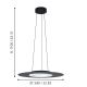 Eglo - LED RGB Dimmable chandelier on a string COMPO ROSSO-C LED/16W/230V