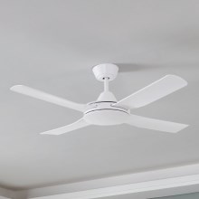 Eglo - Ceiling fan 52W/230V + RC white