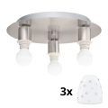 Eglo - LED Ceiling light MY CHOICE 3xE14/4W/230V chrome/white