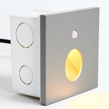 Emithor 70434 - LED Staircase light with a sensor OLIVE LED/1W/230V grey
