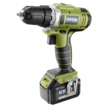 Extol - Cordless drilling screwdriver 1500 mAh 16V black/green