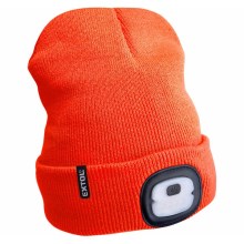 Extol - Hat with a headlamp and USB charging 250 mAh neon orange size UNI