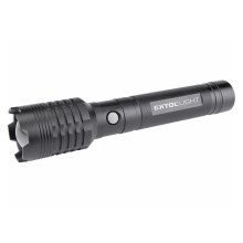 Extol - LED Rechargeable flashlight with a powebank LED/60W/4000 mAh/5V 4000 lm black