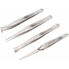 Extol Premium - Set of stainless steel tweezers 4 pcs