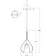 Fabas Luce 3481-40-241 - Chandelier on a string LILA 1xE27/40W/230V clear
