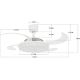 FANAWAY 211035 - LED Ceiling fan EVO1 LED/40W/230V white + remote control