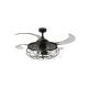 FANAWAY 212920 - LED Ceiling fan INDUSTRI 3xE27/4W/230V black + remote control