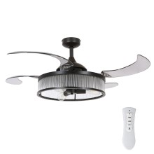 FANAWAY 212928 - LED Ceiling fan CORBELLE 3xE27/4W/230V black + remote control