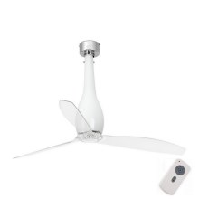 FARO 32000 - Ceiling fan ETERFAN white/clear + remote control