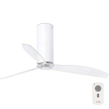 FARO 32033 - Ceiling fan TUBE FAN white/clear d. 128 cm + remote control