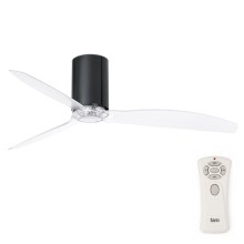 FARO 32040- Ceiling fan MINI TUBE FAN black d. 128 cm + remote control