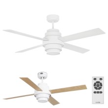 FARO 33397 - LED Ceiling fan DISC FAN 2xLED/35W/230V white + remote control