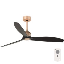 FARO 33418 - Ceiling fan JUST FAN black/copper + remote control