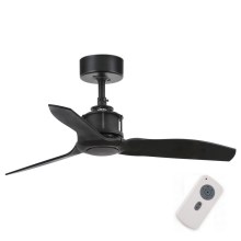 FARO 33424 - Ceiling fan JUST FAN black d. 81 cm + remote control